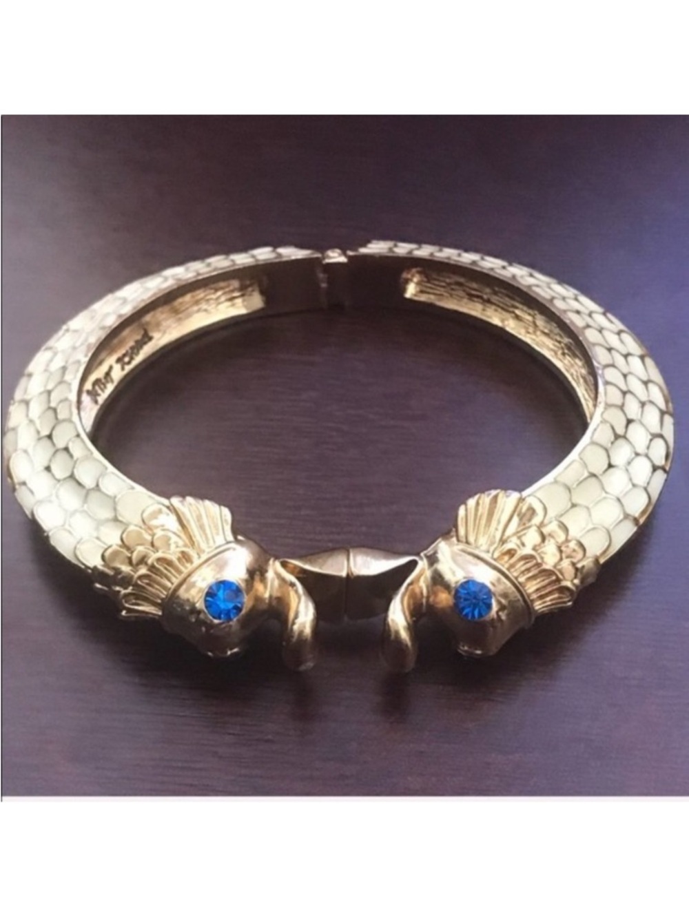 Betsey Johnson gold plated enamel Fish bracelet